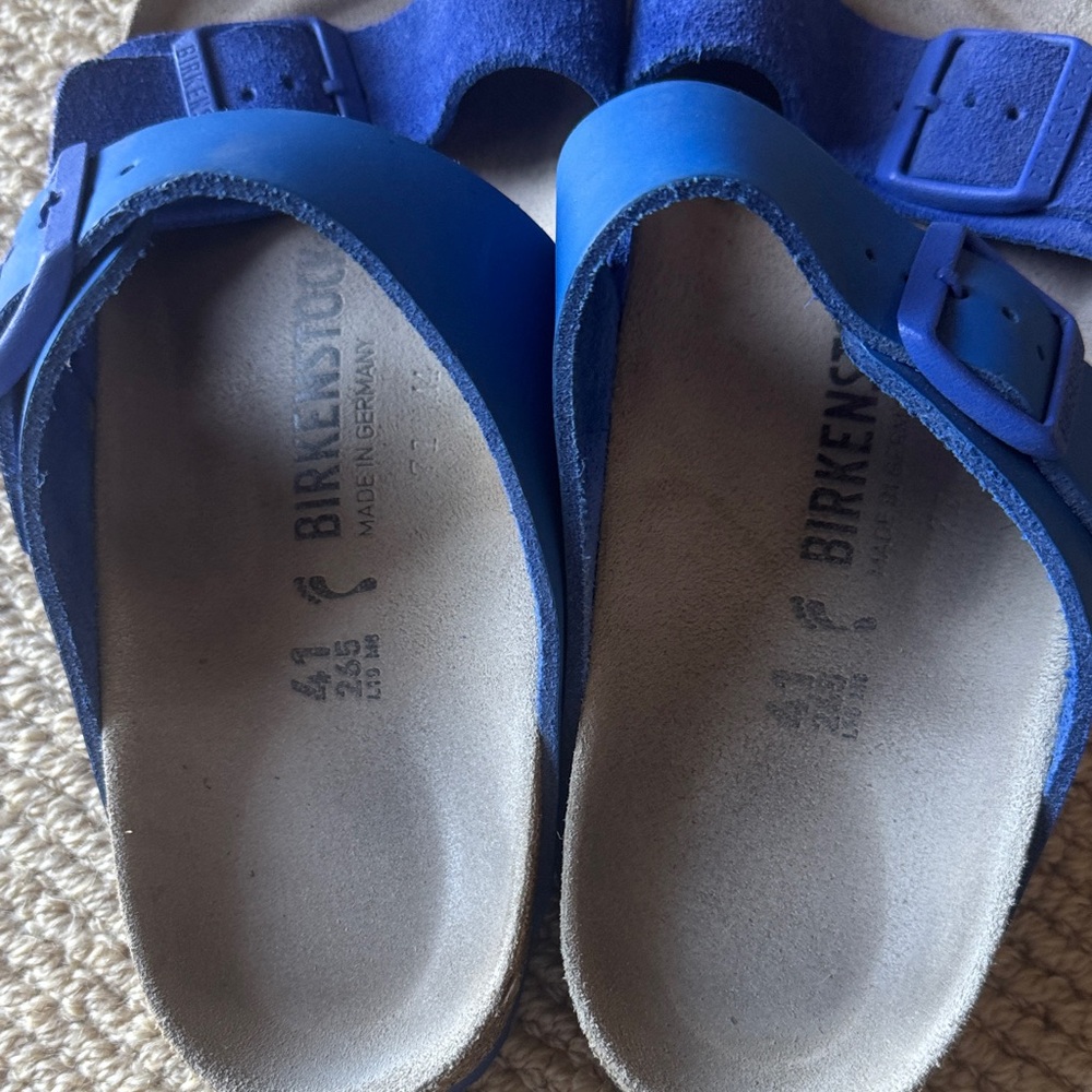 Birkenstock Royal Blue Two-Strap Arizona sandal. - Picture 4 of 4